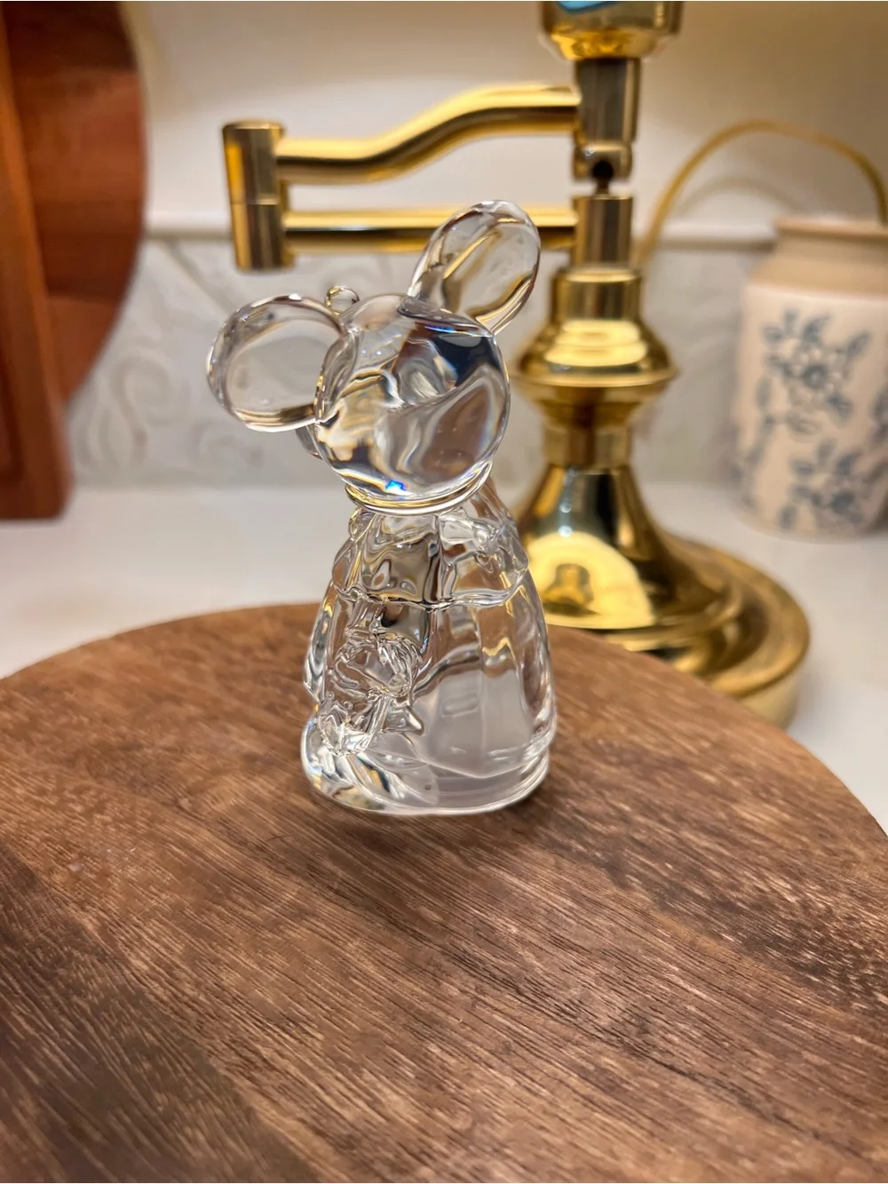 Vintage Lenox Crystal Mickey and Minnie Mouse salt&pepper shakers 4”